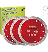 ONEGOTOOL 3Pcs 4-1/2 inch Diamond Tile Saw Blades Grinder Cutting Blade for Angle Grinder Super T...