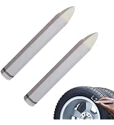 GANPUB 2Pcs White Car Paint Markers, Cars Tires Crayon Marker, Portable Cars Paint Pen, Tires Mar...