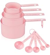 Muchtolove Measuring Cups and Spoons Set of 9, Stainless Steel Measuring cup for Cooking and Baki...