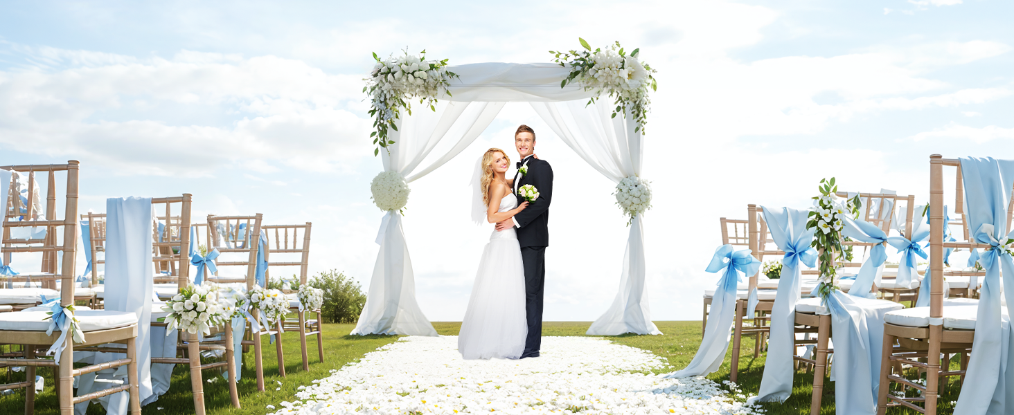 EMART Backdrop Stand 10x7ft Photo Studio Adjustable Background Stand Support Kit for Wedding