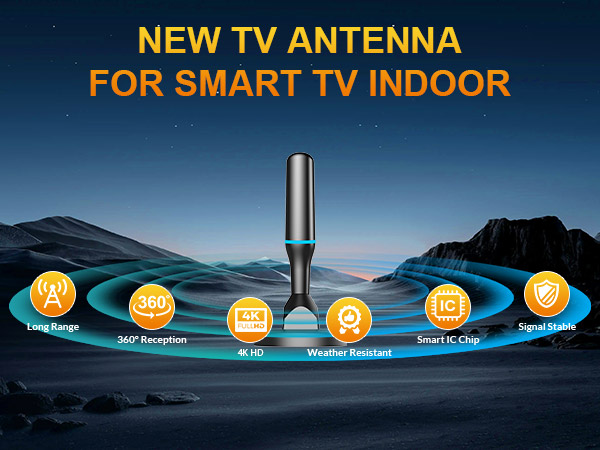 4k digital antenna for smart tv indoor for local channels