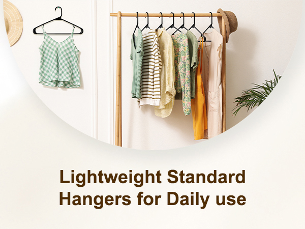 Black plastic hangers