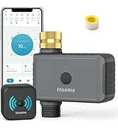 WiFi Hose Timer with Brass Inlet, Smart Water Timer 1 Zone, Sprinkler Timer w/WiFi hub for Remote...