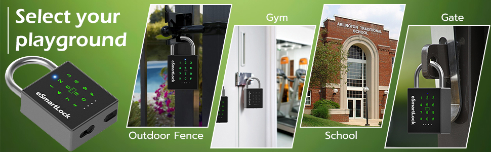 smart lock for locker gym gate outdoor fence