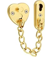 Alise Door Chain Lock,Stainless Steel Chain Lock,Heart-Shaped Design Press-to-Unlock, Adjustable ...
