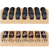 GTI Belt Organizer,2pcs 7 Compartments Belt Organizer for Closet and Drawer, Bamboo Display Case ...