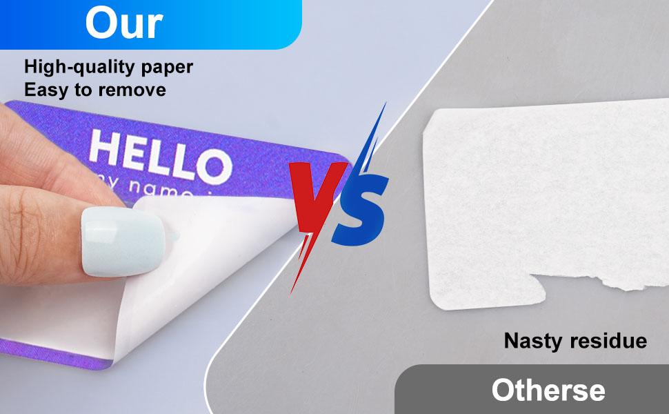Multi purpose name tag labels