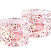 Lamp Shades Set of 2 Drum Lamp Shade,Leaf Patterned Lamp Shade 13