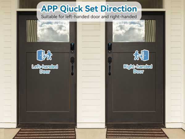 keyless entry door lock with handle