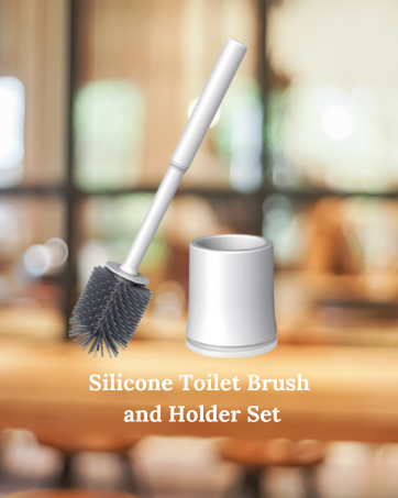 Silicone Toilet Brush and Holder Set