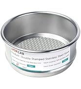 LVDALAB 304 Stainless Steel Mesh Lab Sieve, 12 Mesh (1.7mm) Aperture Test Sieve, 4inch(10cm) Econ...