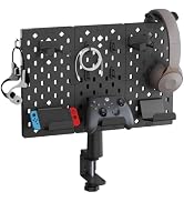PEGZONE Modular Headphone and Controller Holder for Game, Clamp-on Pegboard, Rotatable Controller...