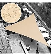 ShadeMart 12' x 12' x 12' Beige Triangle Waterproof Sun Shade Sail Canopy Awning, 95% UV Blockage...