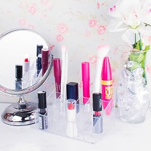 rotating makeup organizer, sorbus makeup organizer, makeup, Clear Plastic Vanity Makeup Organizer