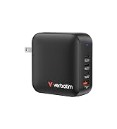 Verbatim Mini GaN Wall Charger 165W 4 Port 3X USB-C Ports PD 3.0 (PPS) up to 70W 1x USB-A Port QC...