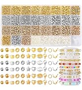 Funtopia Spacer Beads Bracelet Making Kit, 2320 Pcs Jewelry Making Supplies with Assorted Round S...