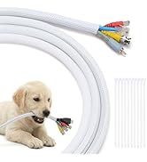 Yecaye 10ft - 1/2 inch Cable Sleeve Cord Protector, Split Braided Wire Loom Tubing for TV Compute...