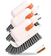 3PCS Groove Cleaning Brushes - 3 in 1 Window Sill Cleaner Tool with Hard Bristle Crevice Brush fo...