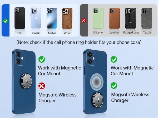 cell phone ring holder gray