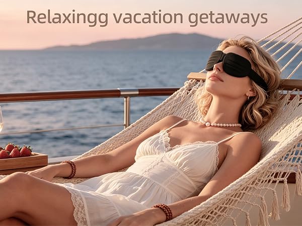 Sleep Mask for Men Women, Adjustable Sleeping Eye Mask, Blocking Eye Masks for Sleep