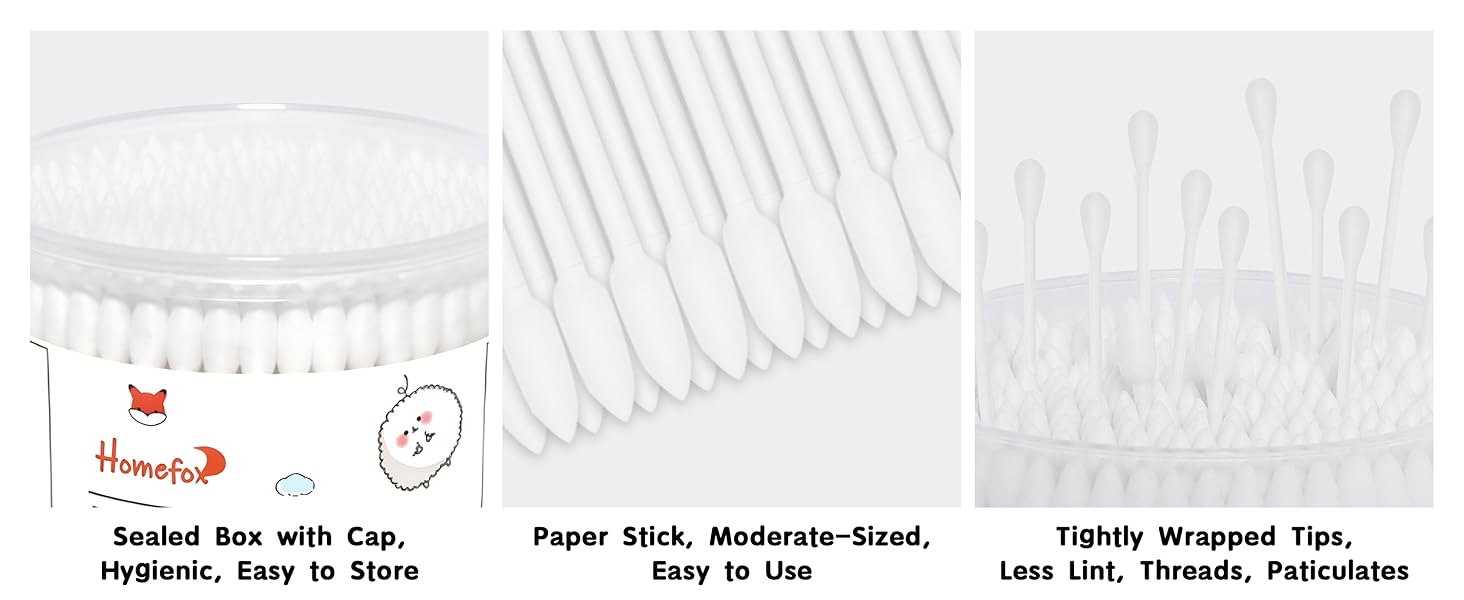 HOMEFOX COTTON SWAB PRECISION POINTY