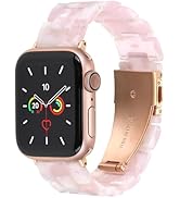 MAIRUI Resin Watch Bands Compatible with Apple Watch Slim Wristband Replacement Strap Bracelet fo...