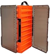 Uxwuy Fishing Lure Box Double Sided Tackle Box 18 Compartment Lure Box 3700 Tackle Tray Crankbait...