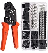 Taiss Ratcheting Wire Crimper Plier with 600PCS Dupont Connector Kit,SN-28B Dupont Crimping Tool ...