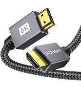 IVANKY 10K 8K HDMI Cable 10 ft, 48Gbps HDMI 2.1 Cable 10ft Ultra High Speed, 8K@60Hz, 4K@120Hz, H...