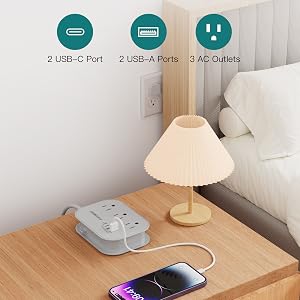 ultra flat plug power strip