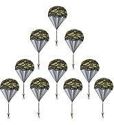 Catcan 10 Pcs Parachute Toy, Camo Parachute Men Toy Tangle Free Throwing Hand Throw Outdoor Flyin...