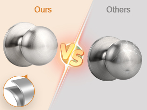 Passage door knob brushed nickel no key for hallway closet pantry interior