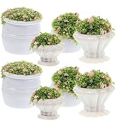 Abaodam 8Pcs Dollhouse Miniature Plants Mini Potted Plant Miniature Bonsai Plants Mini Flower Pot...
