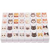 SUPVOX 64-Pc Animal Themed Mahjong Tile Set: 24mm Mini Pet Pattern Matching Game for Parties & Tr...