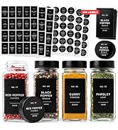 Minimalist Spice Jar Labels Self-Adhesive - 240 Stickers for Spice Jars, Spice Jars & Drawers, Ro...