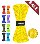 WEREWOLVES Reflective Paracord Rope 100FT, 7 Strand Type III Parachute Cord 4mm Thin Tent Rope fo...