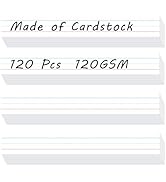 120Pcs Sentence Strips, 120GSM Cardstock Sentence Strips for Teacher Supplies 3” x 24” Ruled Word...