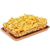 Bakken Swiss 2-in-1 Air Fryer Tray – Nonstick Copper Crisper Basket with Elevated Mesh, Extra-Lar...