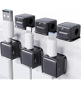 Smofish Cord Organizer Holder, 6 Pack Magnetic Cable Management, Strong Phone Charging Cable Hold...