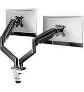 ErGear Dual Monitor Stand up to 33 inches Screen, Load-Bearing Max 22 lbs Each Arm, Adjustable Du...