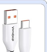 VoroDcip 15 FT USB C Cable Fast Charging 2 Pack, Extra Long USB A to Type C White Data Cord, 15 F...