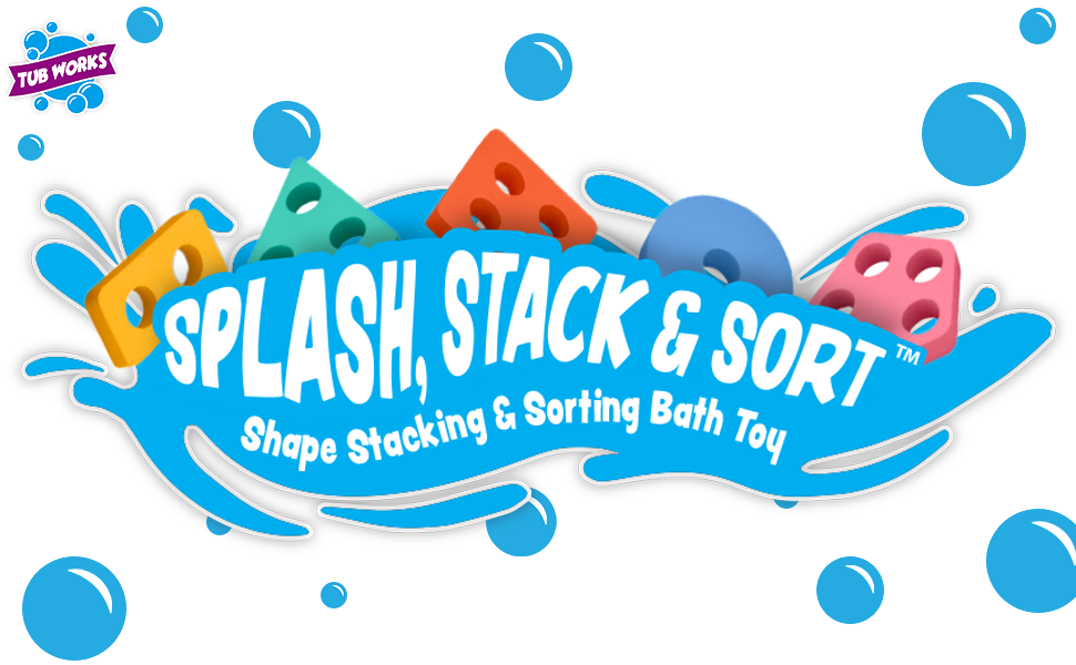 shape stacking and sorting bath toy for toddlers and kids