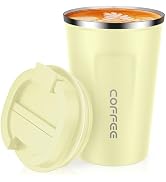 CS COSDDI 12 oz Stainless Steel Vacuum Insulated Tumbler - Coffee Travel Mug Spill Proof with Lid...
