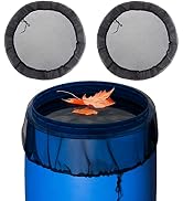 Mesh Cover for Rain Barrels - 2pcs 39in Rain Barrel Netting with Drawstring, Water Collection Buc...