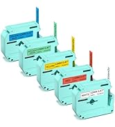 VolenGo M950 Color Label Tapes 12mm 0.47, Compatible with Brother P-Touch PT-M95 PTM95 Label Make...