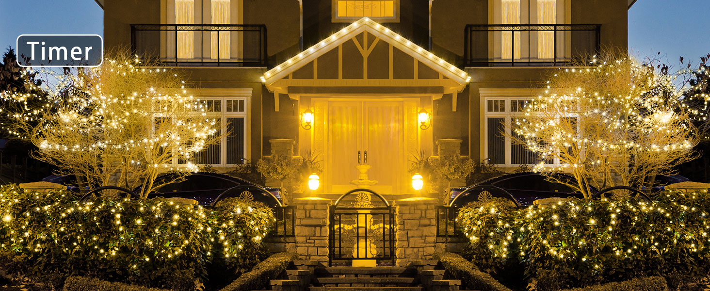 christmas lights on a house