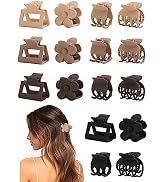 16 PCS Small Hair Clips for Women & Girls, Durable Matte Claw Clips for Thin Hair, Strong Hold No...