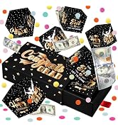 WenmthG 2026 Graduation Surprise Gift Box Explosion for Money - 10 Pcs Grad Pop Out Folding Bounc...