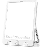 SUXIO Light Therapy Lamp Rechargeable, 10000 Lux Sunlight Lamp, with Wake-Up Function, Daylight M...