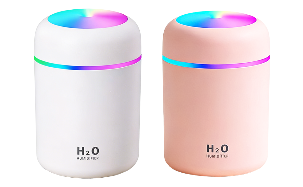 300ml USB Cool Mist Small Humidifier with Colorful Lights,